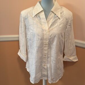 Dress Barn 2 piece Burnout Blouse